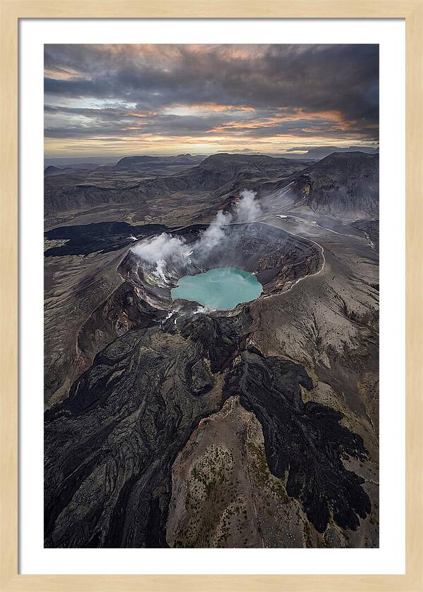 Aerial View Of Volcano Crater