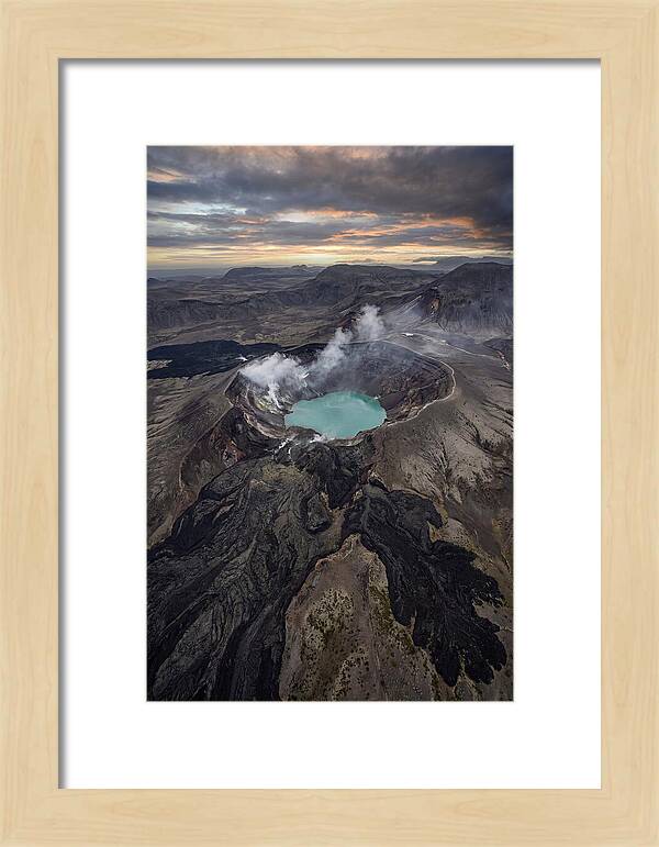 Aerial View Of Volcano Crater