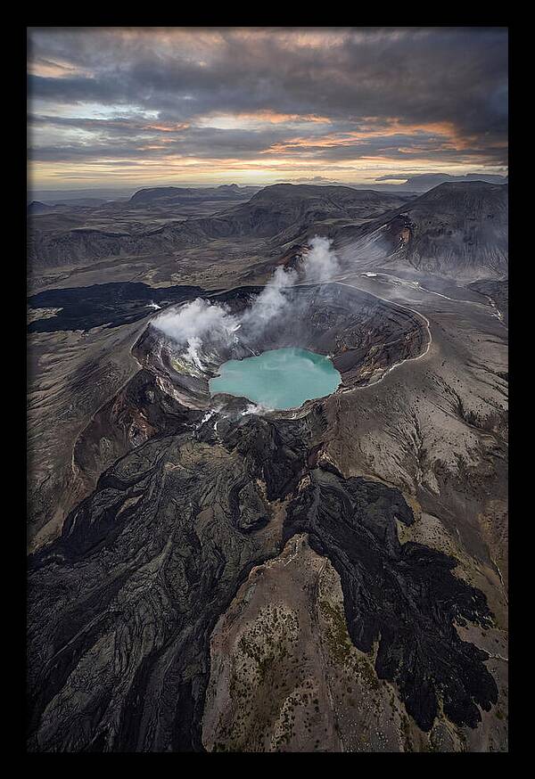 Aerial View Of Volcano Crater
