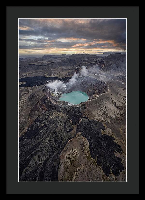 Aerial View Of Volcano Crater
