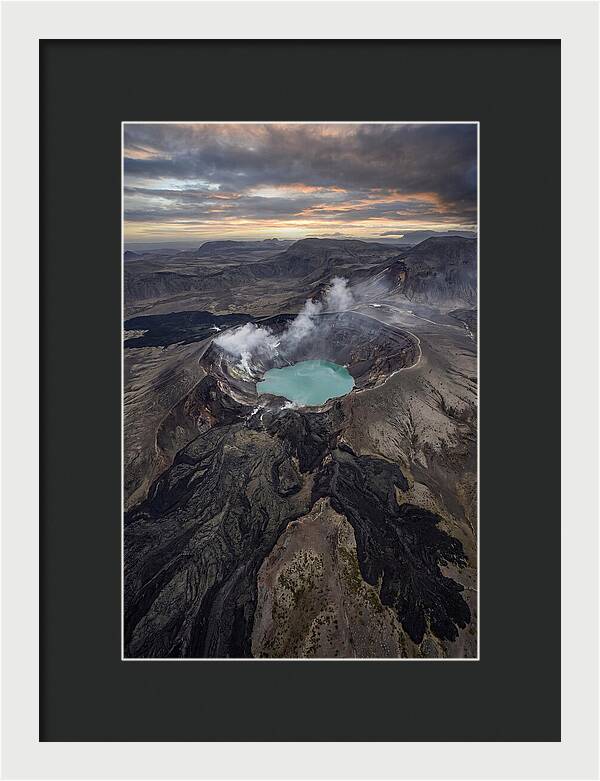 Aerial View Of Volcano Crater