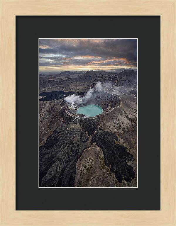 Aerial View Of Volcano Crater