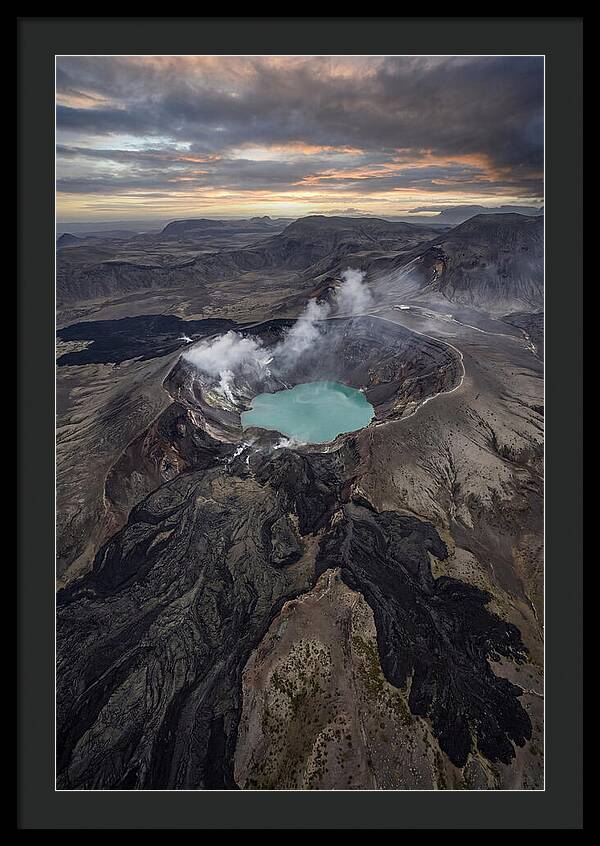 Aerial View Of Volcano Crater
