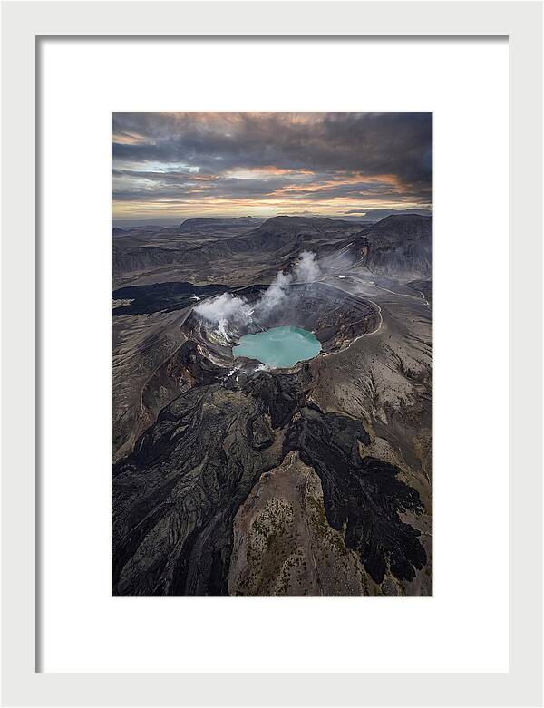 Aerial View Of Volcano Crater