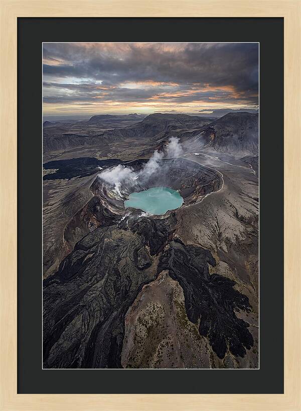 Aerial View Of Volcano Crater