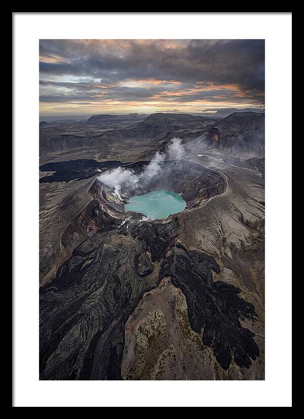 Aerial View Of Volcano Crater