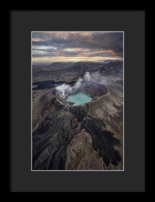 Aerial View Of Volcano Crater