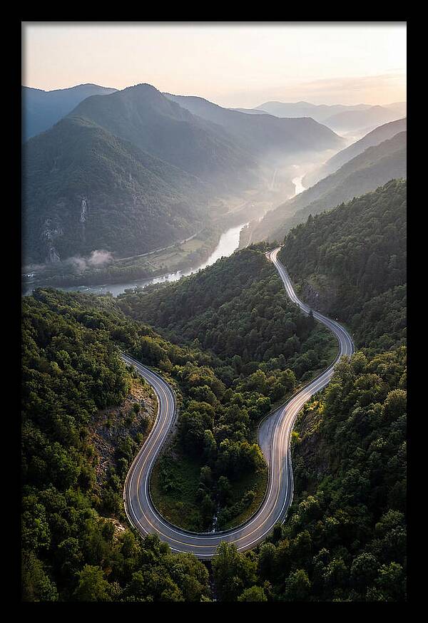 Aerial View Of Winding Road