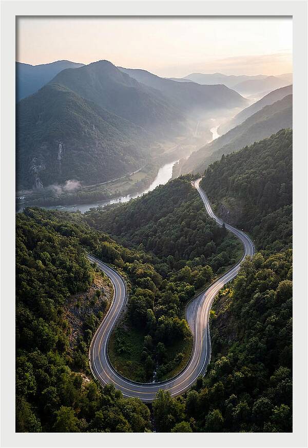 Aerial View Of Winding Road