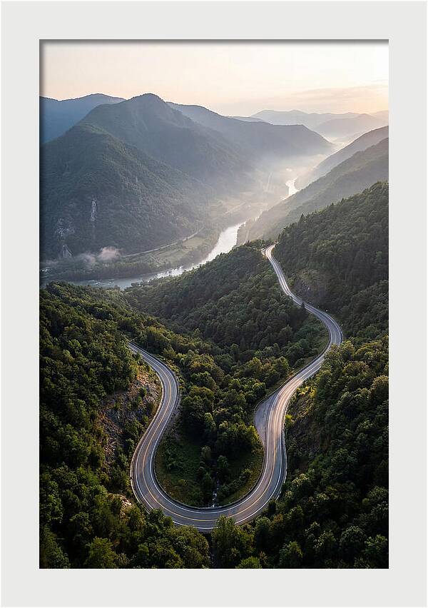 Aerial View Of Winding Road