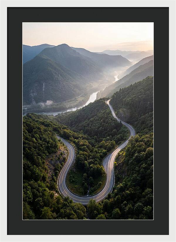 Aerial View Of Winding Road