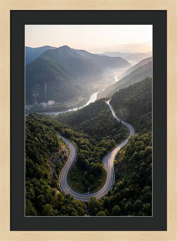 Aerial View Of Winding Road