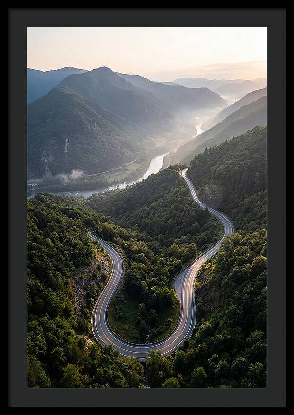 Aerial View Of Winding Road