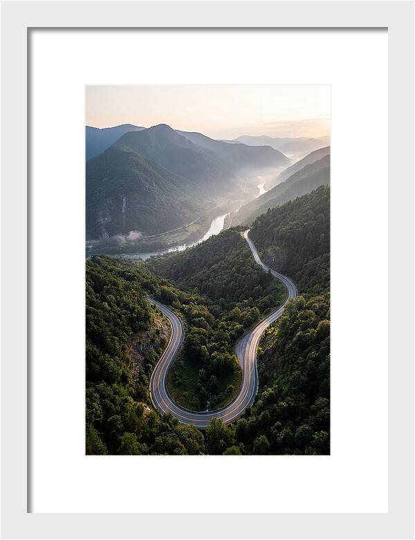Aerial View Of Winding Road