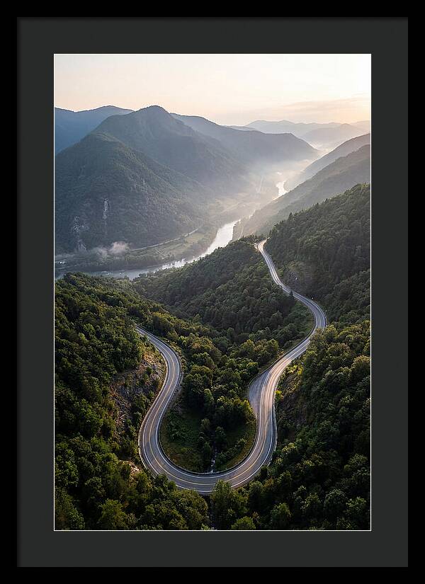 Aerial View Of Winding Road