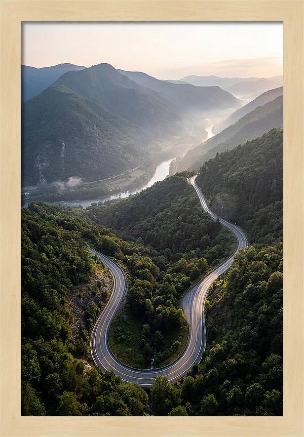 Aerial View Of Winding Road