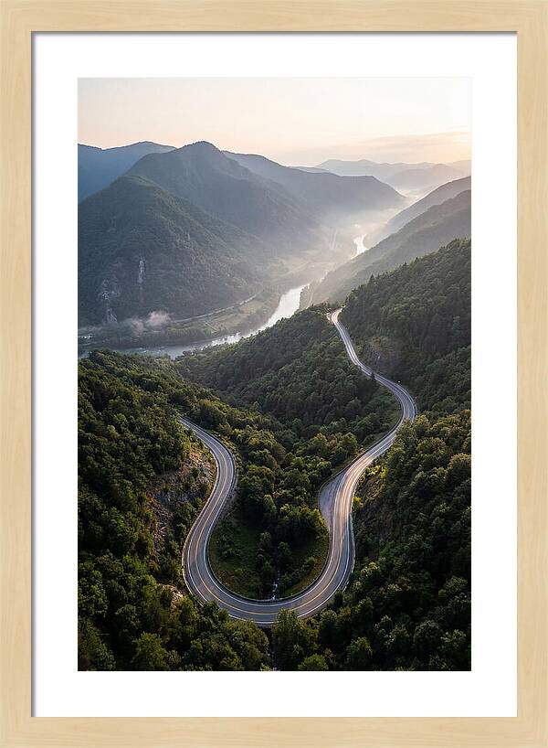 Aerial View Of Winding Road
