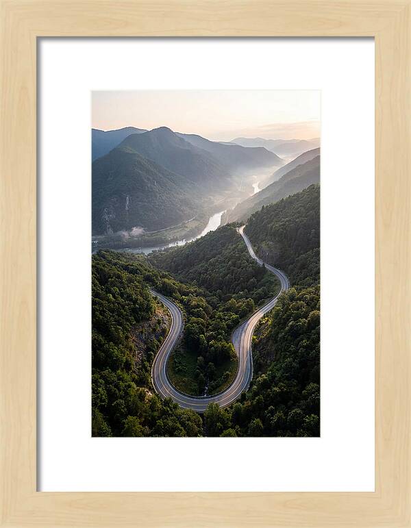 Aerial View Of Winding Road