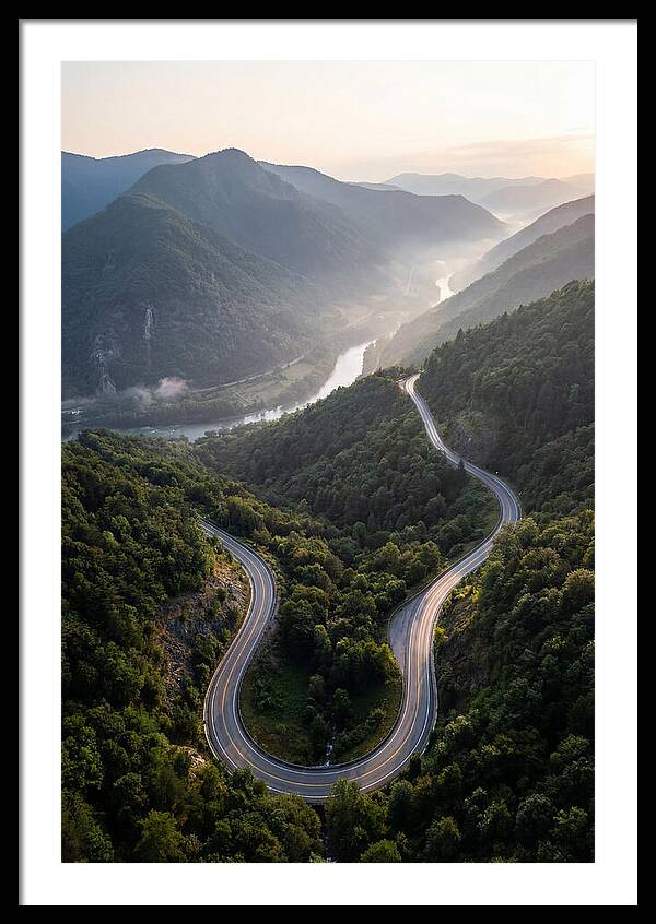 Aerial View Of Winding Road