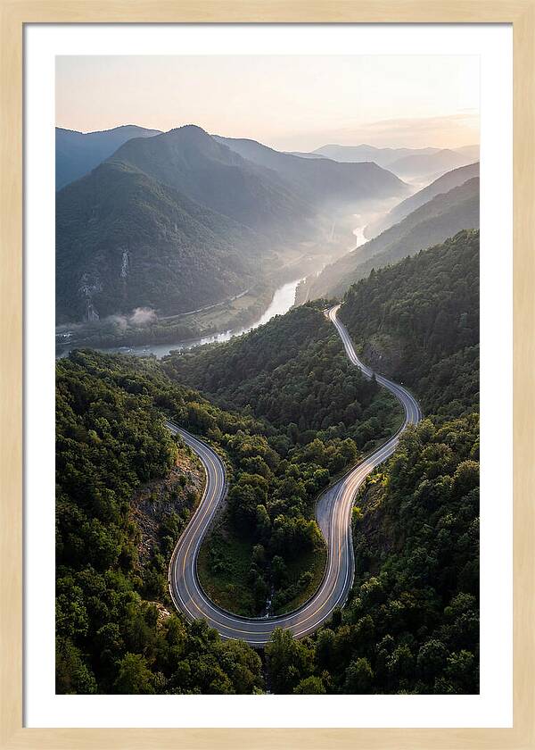 Aerial View Of Winding Road