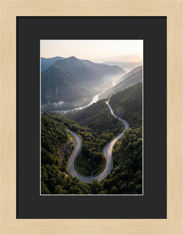 Aerial View Of Winding Road