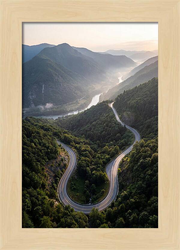 Aerial View Of Winding Road