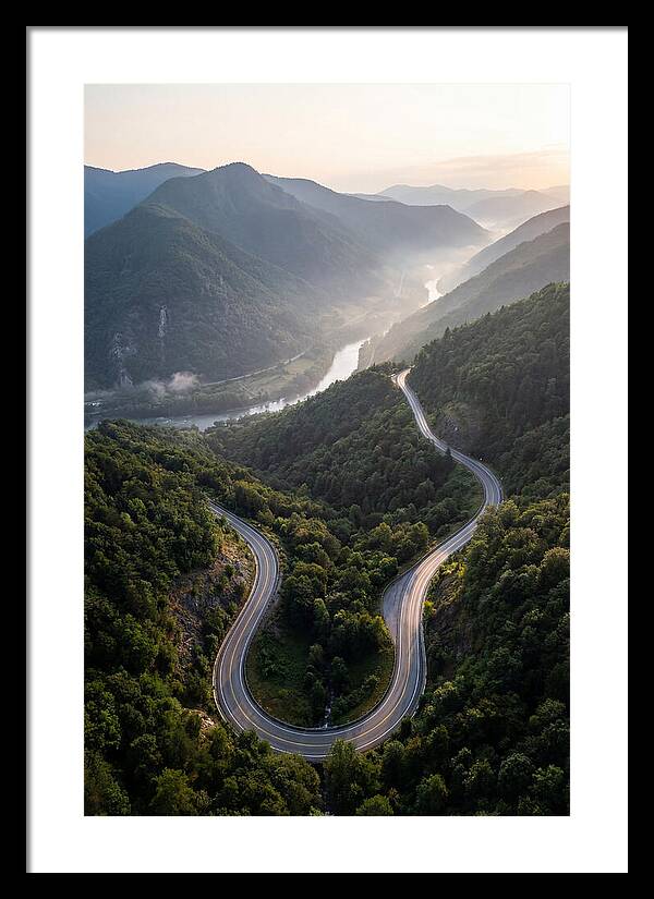 Aerial View Of Winding Road