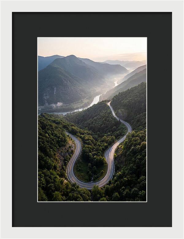 Aerial View Of Winding Road