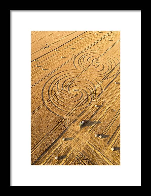 Aerial Wheat Harvest Patterns