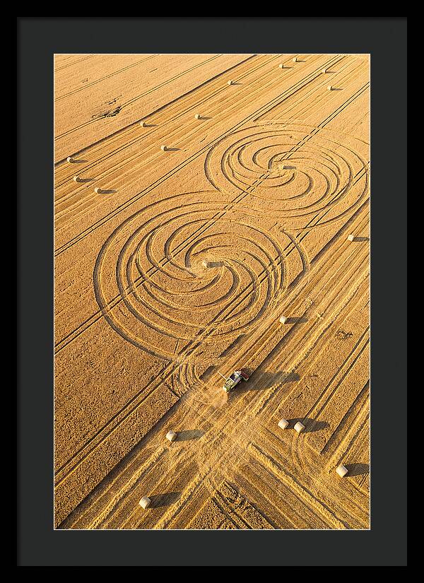 Aerial Wheat Harvest Patterns