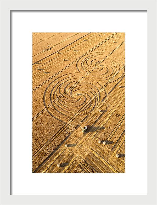 Aerial Wheat Harvest Patterns