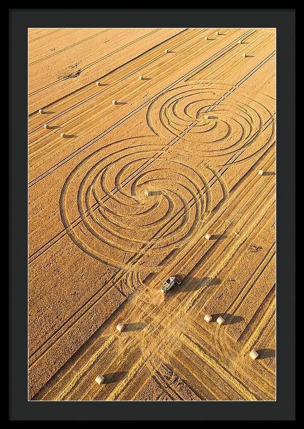 Aerial Wheat Harvest Patterns