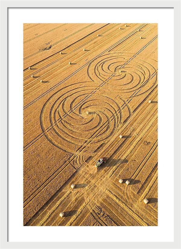 Aerial Wheat Harvest Patterns