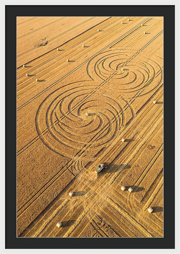 Aerial Wheat Harvest Patterns