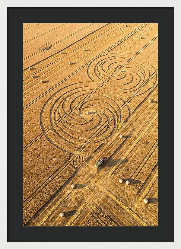 Aerial Wheat Harvest Patterns