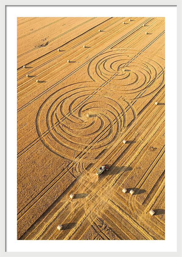 Aerial Wheat Harvest Patterns