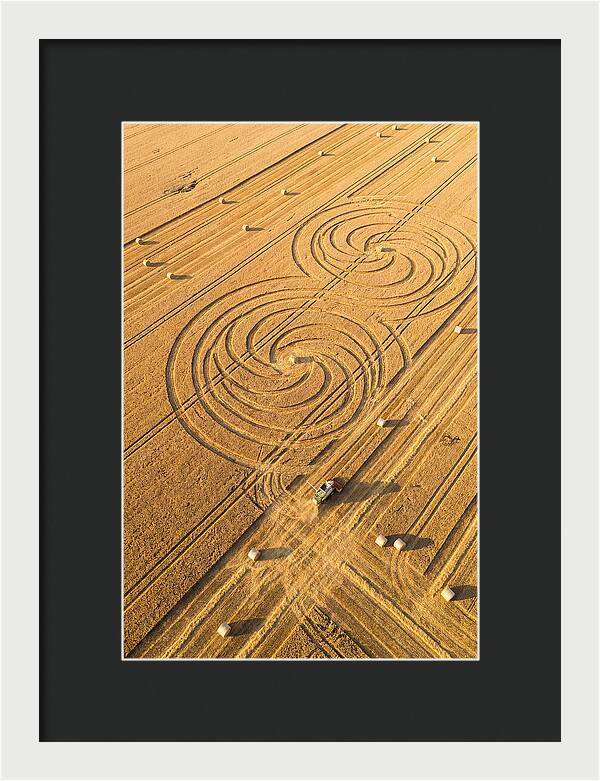 Aerial Wheat Harvest Patterns