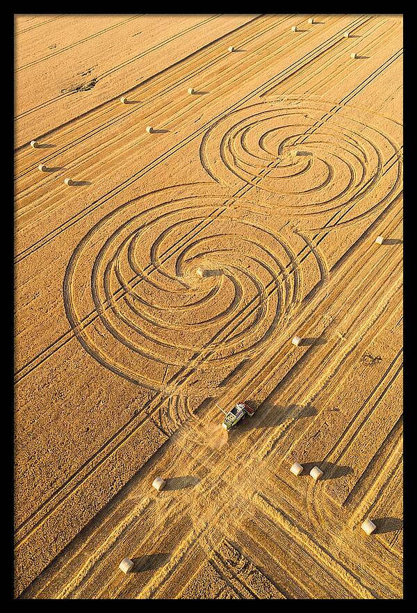 Aerial Wheat Harvest Patterns