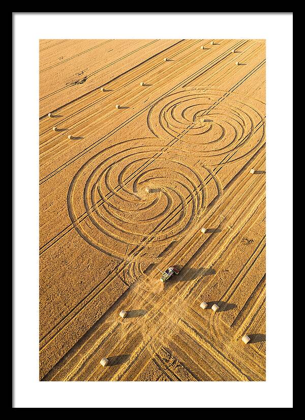 Aerial Wheat Harvest Patterns
