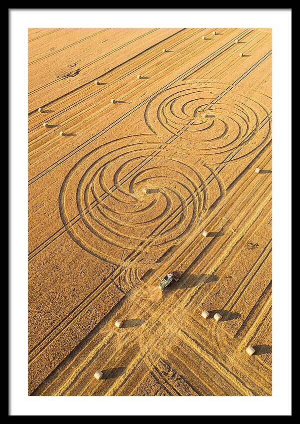 Aerial Wheat Harvest Patterns
