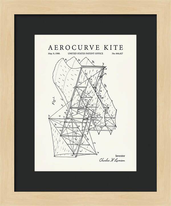 Aerocurve Kite Minimalist Patent Us666427