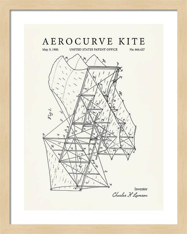 Aerocurve Kite Minimalist Patent Us666427