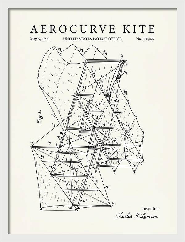Aerocurve Kite Minimalist Patent Us666427