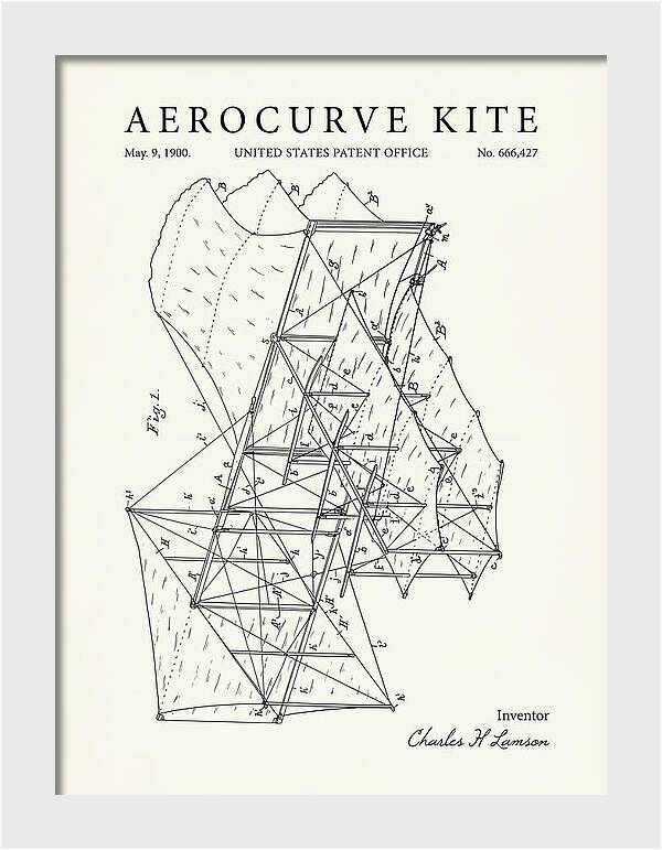 Aerocurve Kite Minimalist Patent Us666427