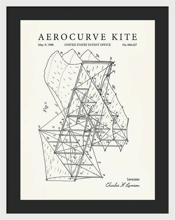 Aerocurve Kite Minimalist Patent Us666427