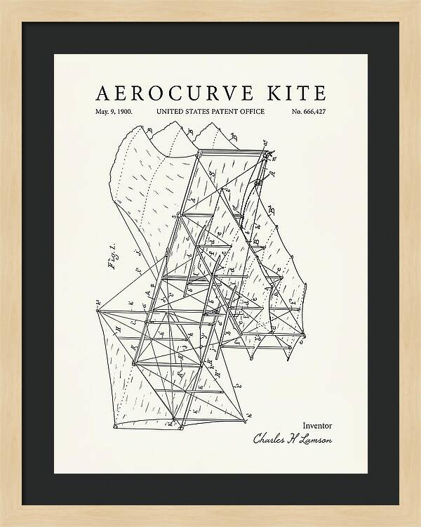 Aerocurve Kite Minimalist Patent Us666427