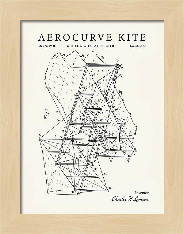 Aerocurve Kite Minimalist Patent Us666427