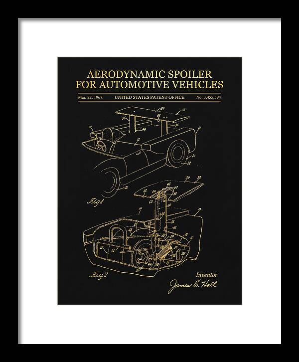 Aerodynamic Spoiler For Automotive Vehicles Gold Patent Us3455594a