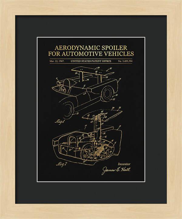 Aerodynamic Spoiler For Automotive Vehicles Gold Patent Us3455594a