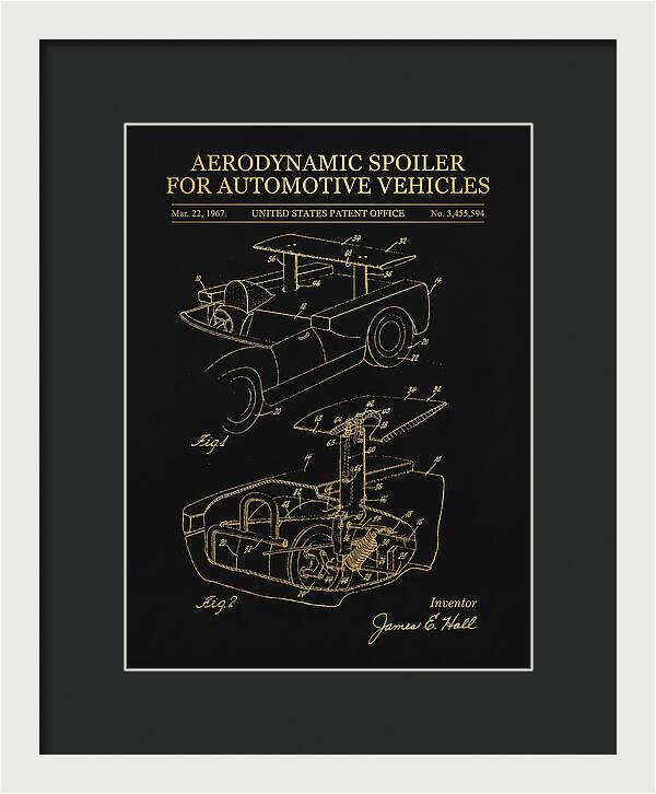 Aerodynamic Spoiler For Automotive Vehicles Gold Patent Us3455594a